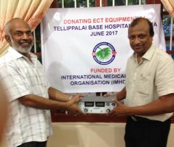 IMHO Donates ECT Equipment To Tellippalai Base Hospital